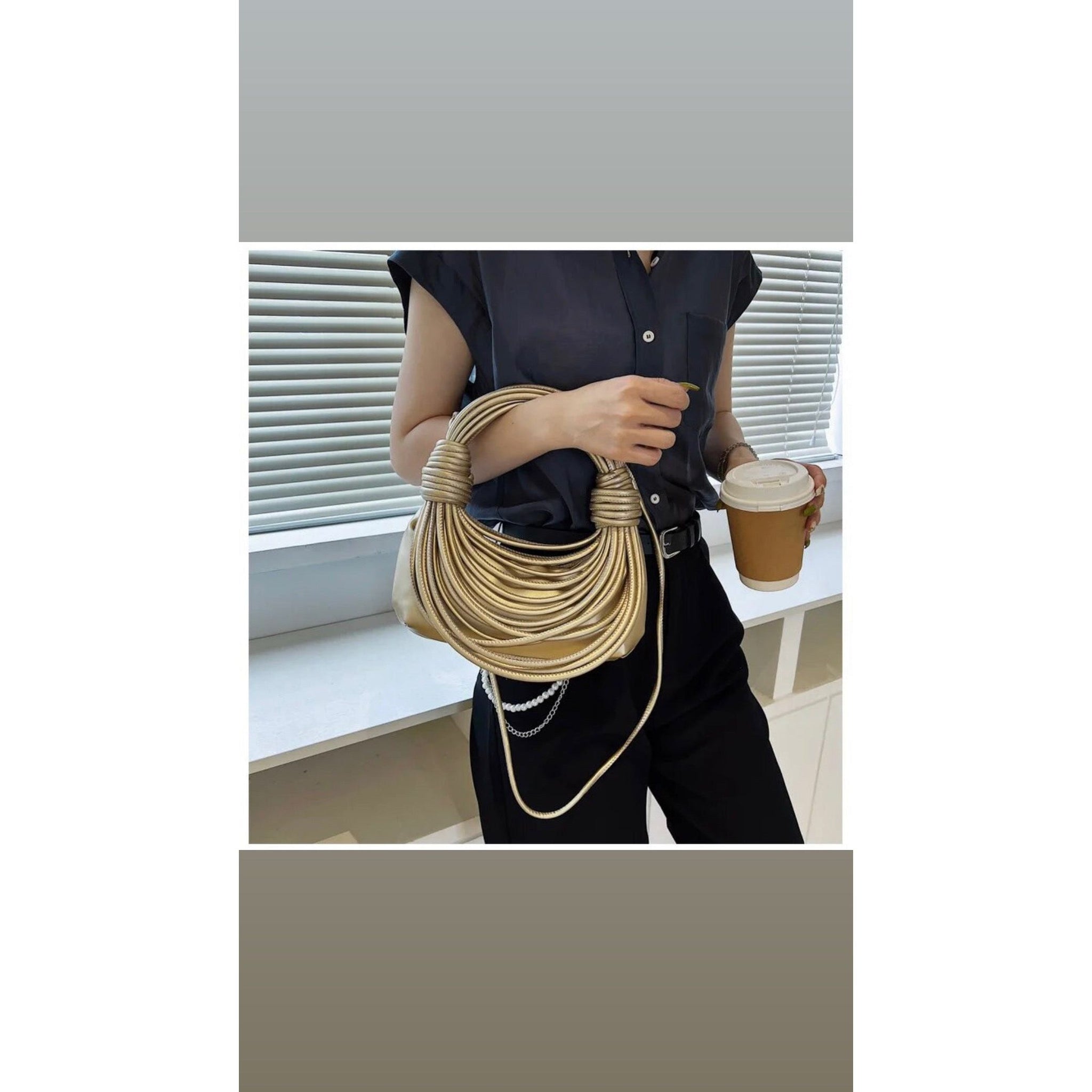 Metallic Rope Detail Bag