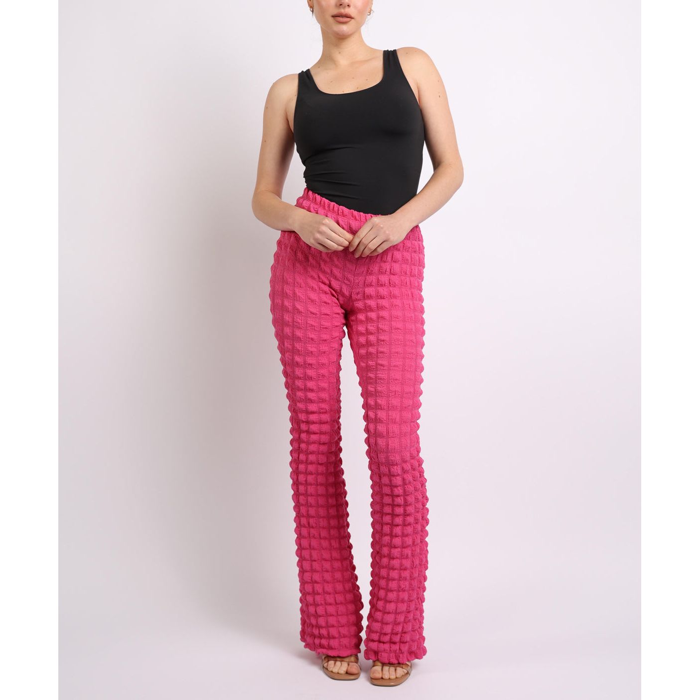 Flared “Popcorn” Trousers